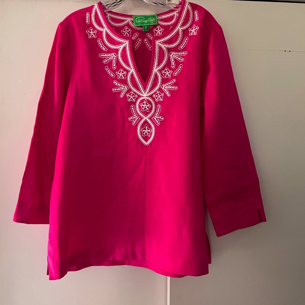 Pappagallo Linen Tunic